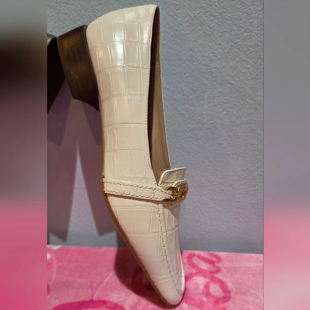 Women's Tom Ford Whitney Crocodile Chain Loafer, Size 37.5 NWOB - Picture 7 of 11